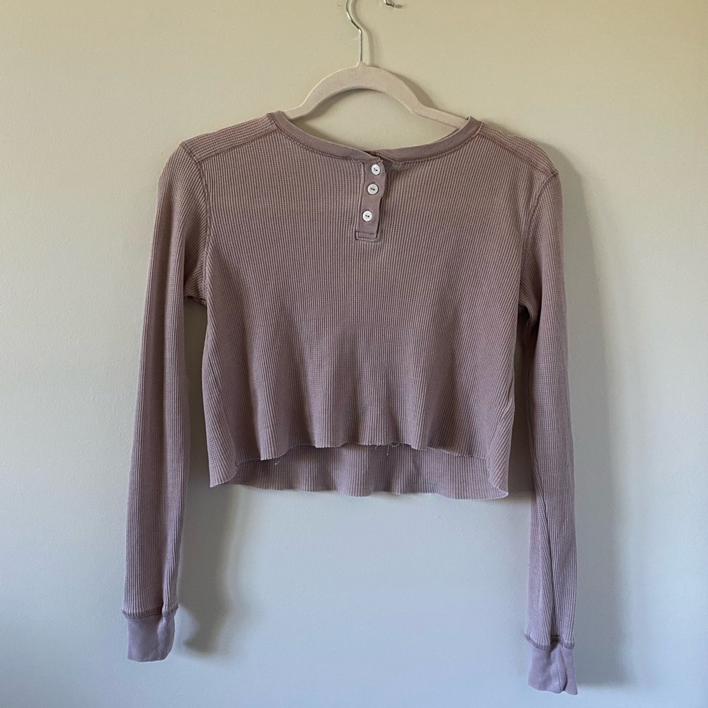 Wild fable cropped long sleeve shirt